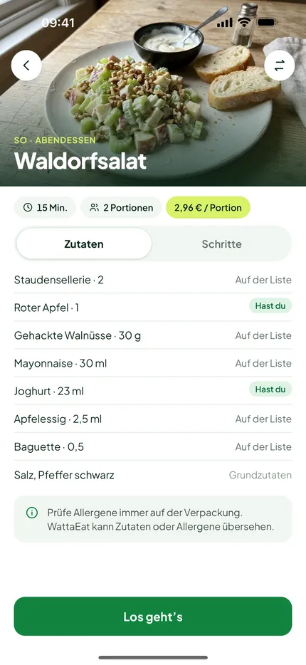 Vorrat zuerst: Spinat kurz vorm Welken? Der kommt am Montag in die Pasta, nicht in die Tonne.
